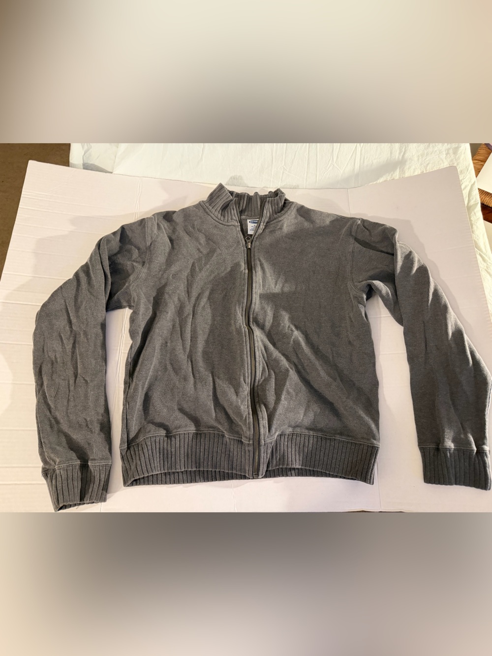 #268 Old Navy Men's Charcoal Full-Zip Sweater Jacket